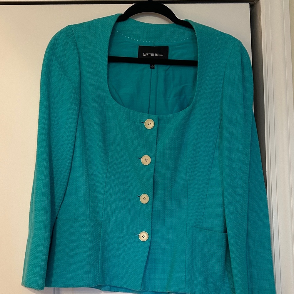 Lafayette 148 New York Turquoise Blazer